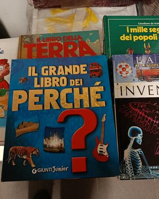 Lotto 7 Libri Illustrati Enciclopedici e Didattici