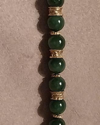 COLLANA ELEGANTE IN GIADA VERDE