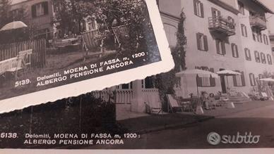 VECCHIE CARTOLINE ALBERGO ANCORA MOENA DI FASSA