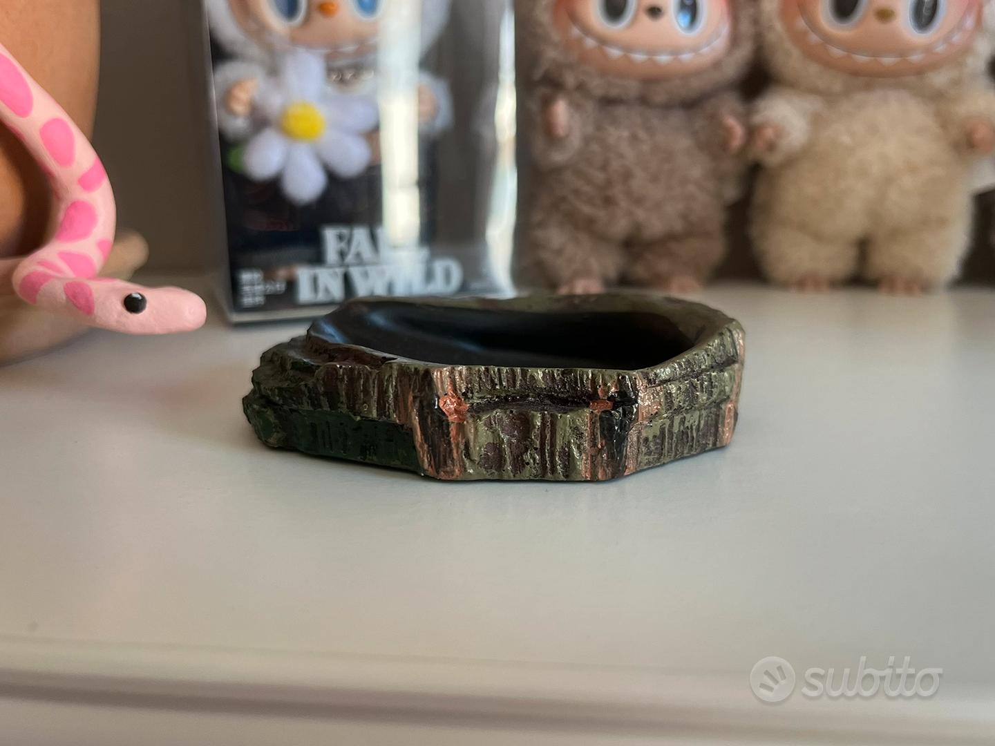 Ciotole Per Rettili Trixie Foresta Pluviale - Set Da 2 | In Resina Alimentare 10x2.5x7.5 Cm