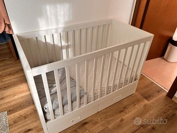 Lettino Ikea con materasso