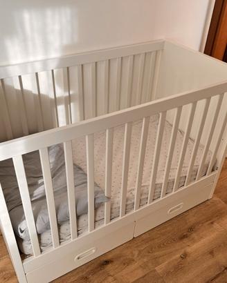 Lettino Ikea con materasso
