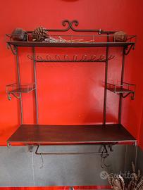 scaffale/etagere in ferro battuto 