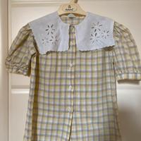Camicia vintage anni '80 a quadri per bimba