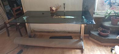 tavolo piano cristallo