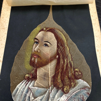 Dipinto su foglia di gesu