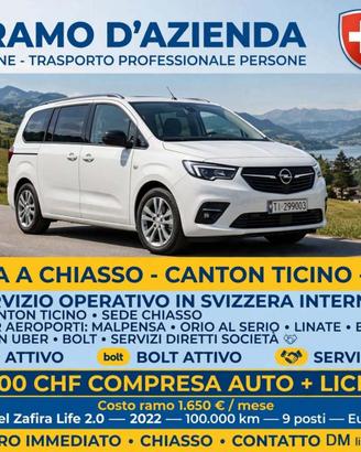 LICENZA AUTORIZZAZIONE NCC CESSIONE RAMO AZIENDA 