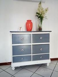 Piccola madia ridipinta mobiletto contenitore