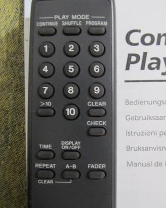 TELECOMANDO SONY  RM-DX50 ORIGINALE.CDO-XB920 CDP-