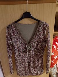 maglia con stampa floreale 