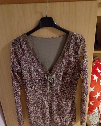 maglia con stampa floreale 