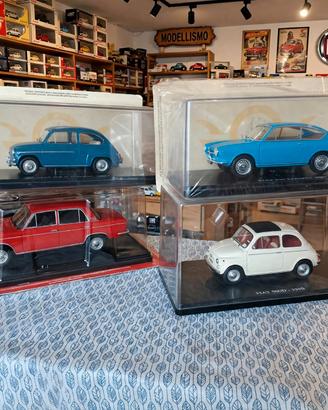 lotto di 4 modellini Fiat scala 124
