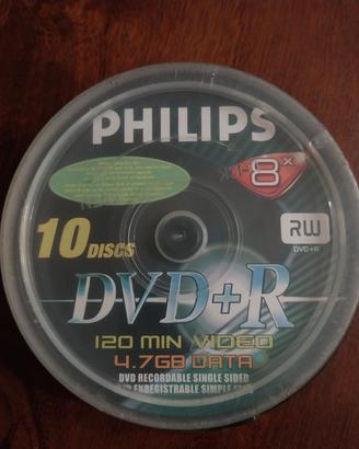 10 DISCS DVD+R PHILIPS NUOVI
