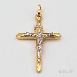 Ciondolo in oro giallo e bianco 18 kt E.980