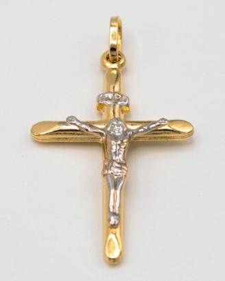 Ciondolo in oro giallo e bianco 18 kt E.980