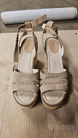 sandali zeppa graceland n. 40 beige