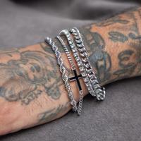 Set con 4 Bracciali - Catena, Tennis e Croce