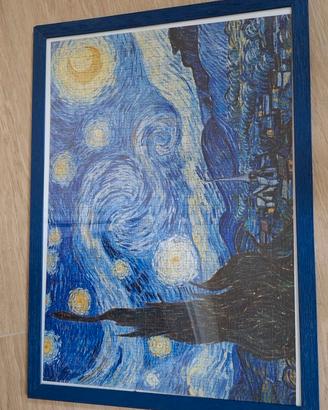 Notte stellata puzzle con cornice