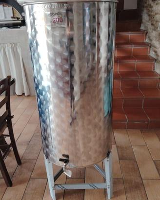fusto inox per vino