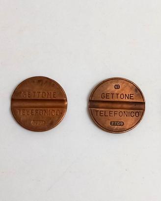 4 Gettoni telefonici in rame