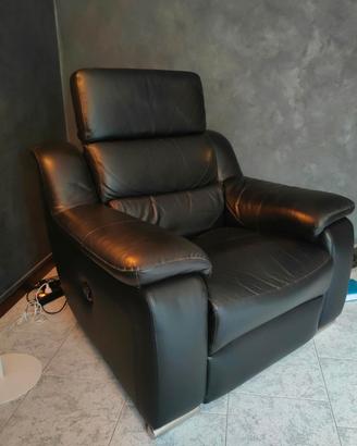 poltrona  in pelle con recliner