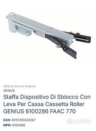 Coppia Staffa Dispositivo Sblocco Cassetta Roller