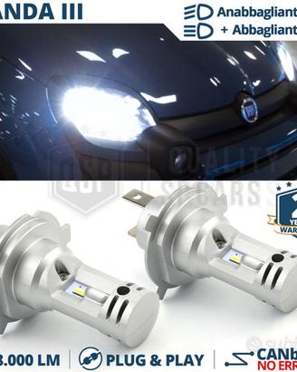Lampadine LED H4 per Fari Fiat Panda 3 Luce Bianca