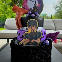 torta scenografica mercoledi addams