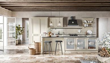 Cucina Romantica ShabbyChic Ante in legno a telaio