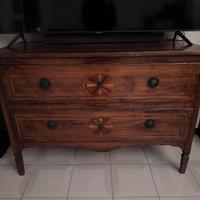 Comò Antico Intarsiato - Stile Neoclassico - Noce