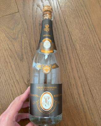 Bottiglia vuota Cristal Rosé Vinothèque 1996