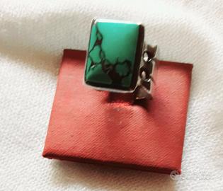 Anello Arg. 925 Turchese del'900