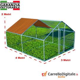 Recinto per Polli 3x4m x 2mH-12mq – arancio