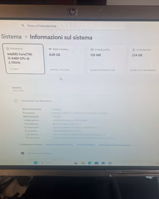Computer Lenovo i5 8gb ssd 240gb