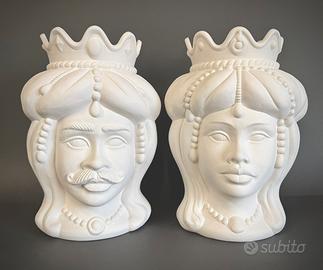 Teste di moro in terracotta cm 40