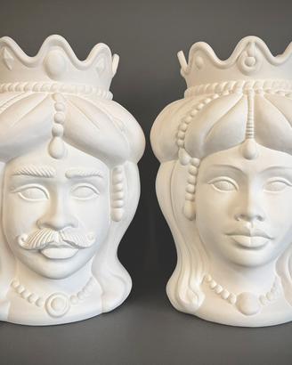 Teste di moro in terracotta cm 40