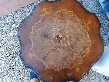 TAVOLINO VINTAGE INTARSIATO 