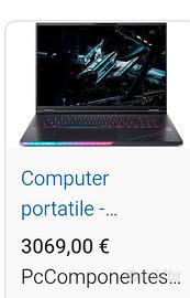 PC portatile predator helios neo 16 