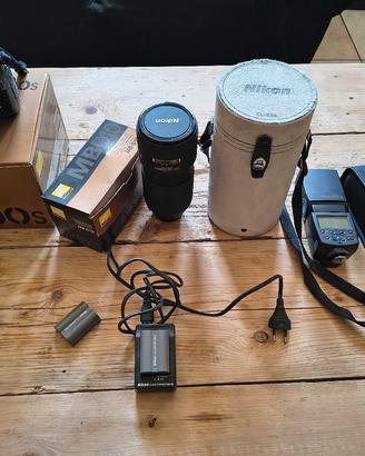 Nikon kit ottica nikkor batteria greep flash sd 