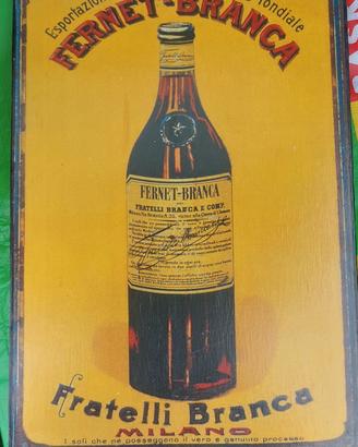 quadro di legno Fernet Branca