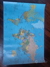 Cartina del mondo 100x70