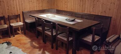 Set completo sala pranzo e mobili legno massello