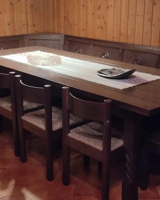 Set completo sala pranzo / stube legno massello