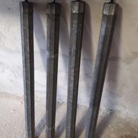 7 RULLI IN FERRO ZINCATO x tapparelle usati