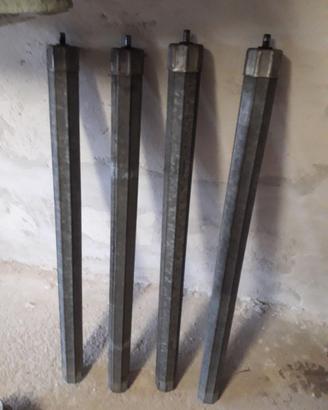 7 RULLI IN FERRO ZINCATO x tapparelle usati