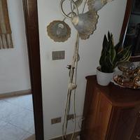 Lampada da Terra in Stile Vintage con Fiori Decora