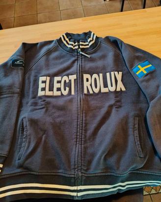 Giubbotto felpa Electrolux zip e bandiera Svezia