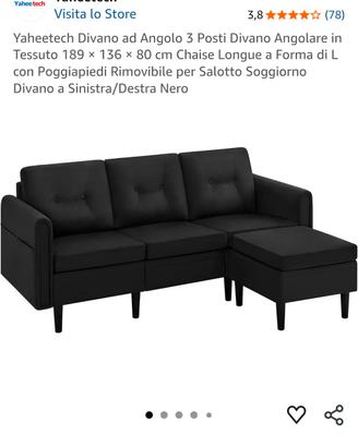 divano preso anno scorso su amazon