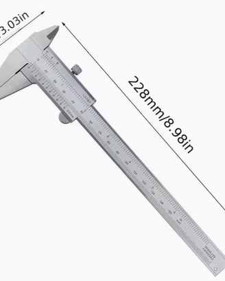Calibro Vernier in Acciaio Inox ventesimale