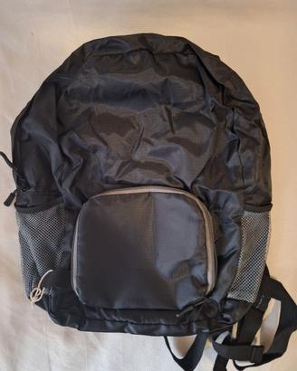 Zaino pieghevole da viaggio 20 L nero e grigio